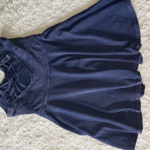 Free People Good Karma Dress Navy M/L Nwot - Picture 12 of 16
